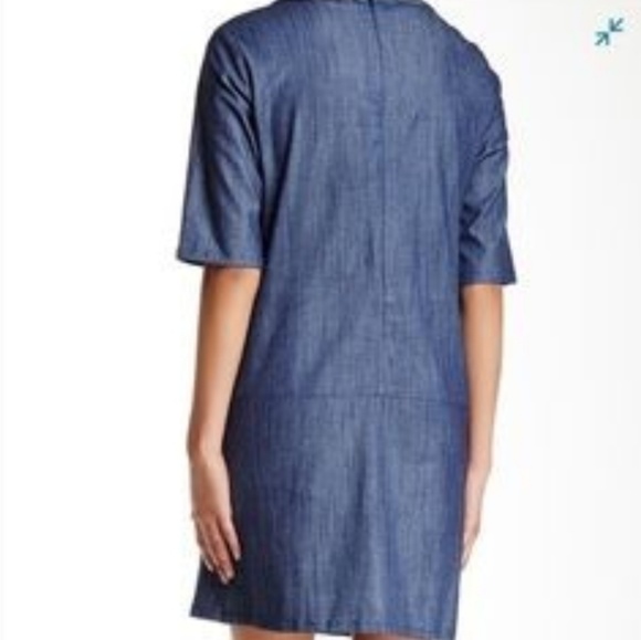 Harlowe & Graham Pocket Keyhole Denim XS Dress - Picture 2 of 8